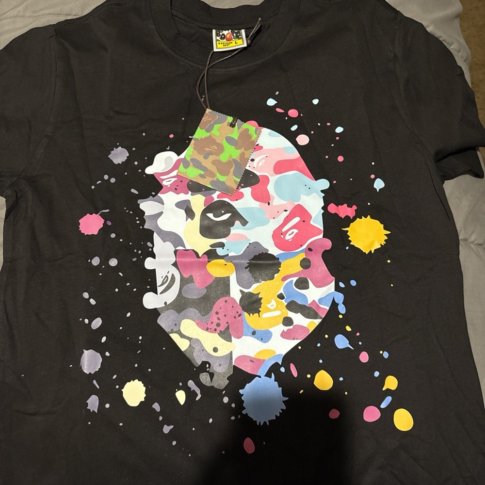 Colorful Graphic Black T-Shirt